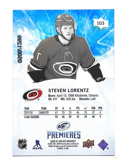 Steven Lorentz 2020-21 Upper Deck Ice Premieres #103 - 0506/1299