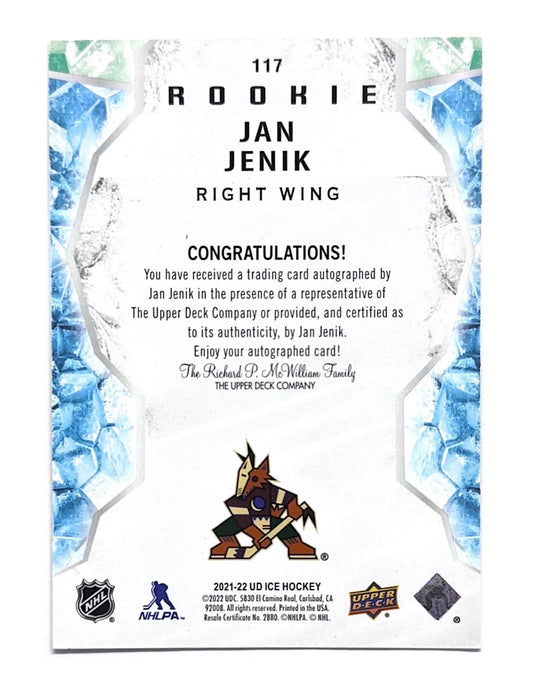 Jan Jenik 2021-22 Upper Deck Ice Rookie Autographs #117