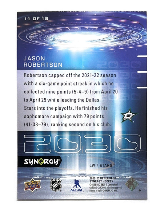 Jason Robertson 2022-23 Upper Deck Synergy 2030 #11of18
