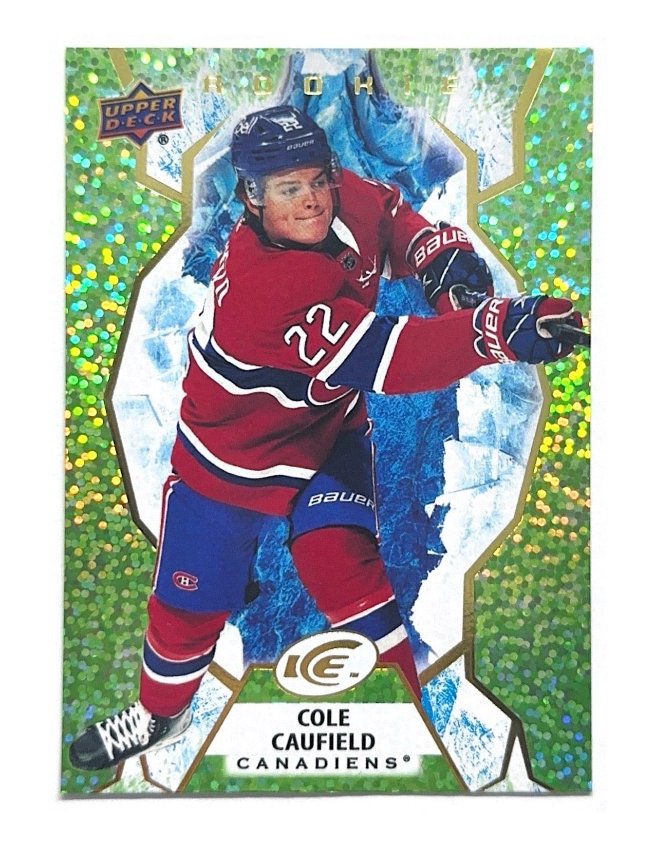 Cole Caufield 2021-22 Upper Deck Ice Green Rookie #122