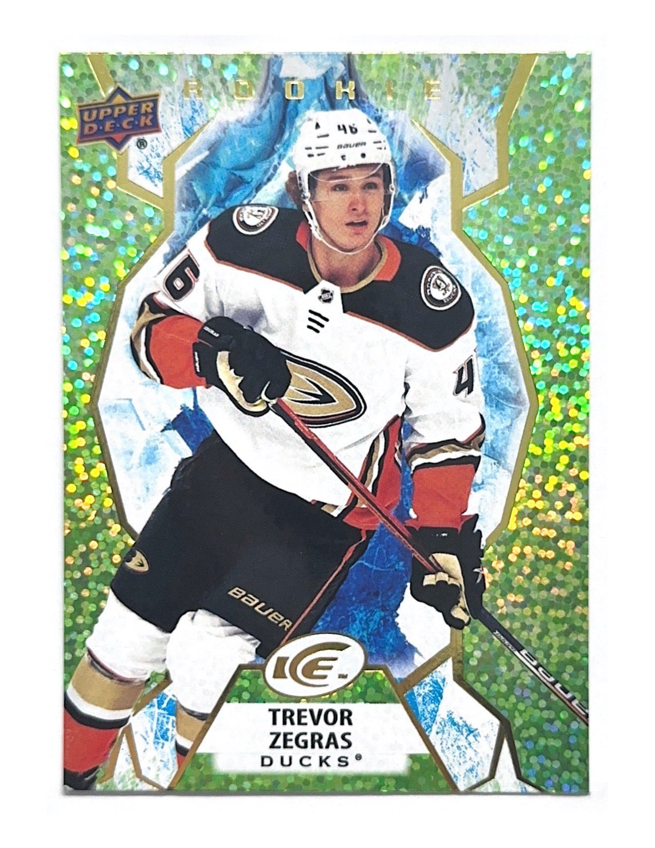 Trevor Zegras 2021-22 Upper Deck Ice Green Rookie #123