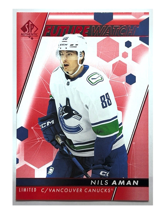 Nils Aman 2022-23 Upper Deck SP Authentic Future Watch Limited Red #158