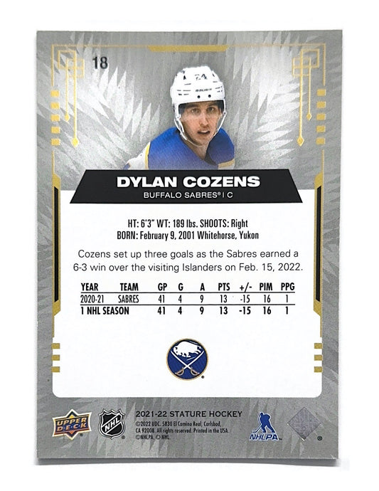 Dylan Cozens 2021-22 Upper Deck Stature Grey #18 - 66/99