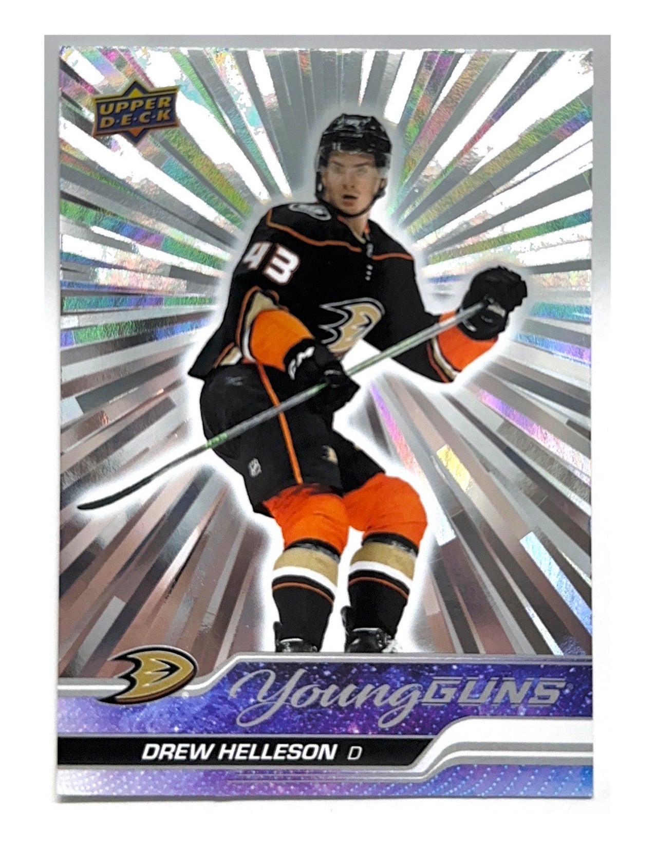 Drew Helleson 2023-24 Upper Deck Series 1 Young Guns Silver Outburst #220