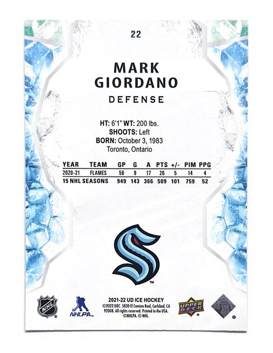 Mark Giordano 2021-22 Upper Deck Ice Orange #22