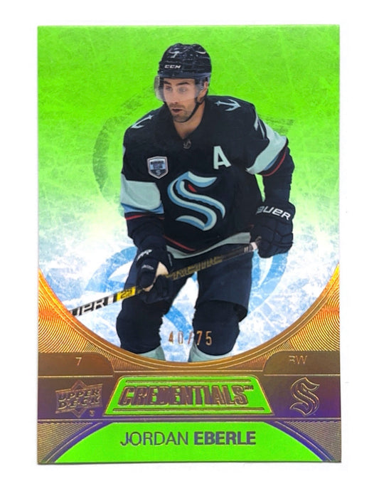 Jordan Eberle 2021-22 Upper Deck Credentials Green #45 - 40/75