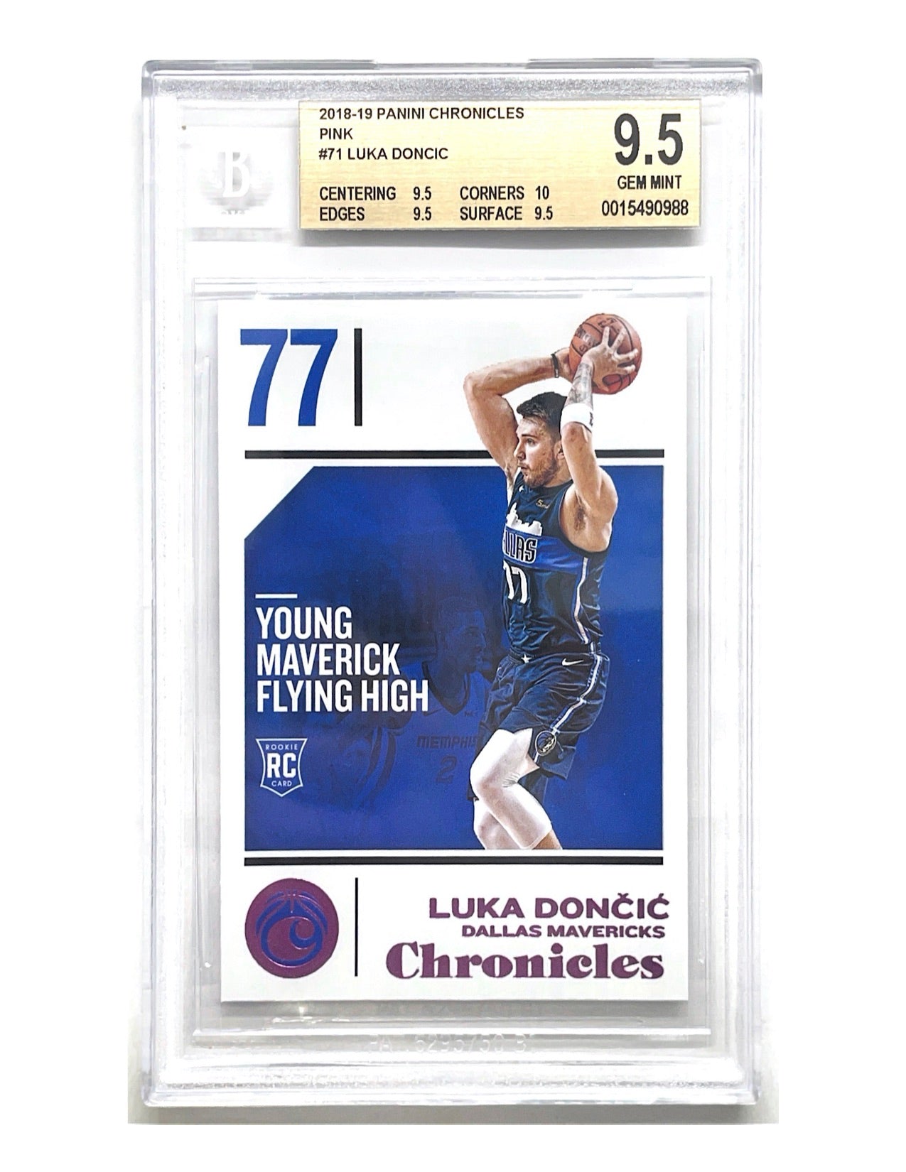 Luka Doncic 2018-19 Panini Chronicles Pink Rookie #71 - BGS 9.5