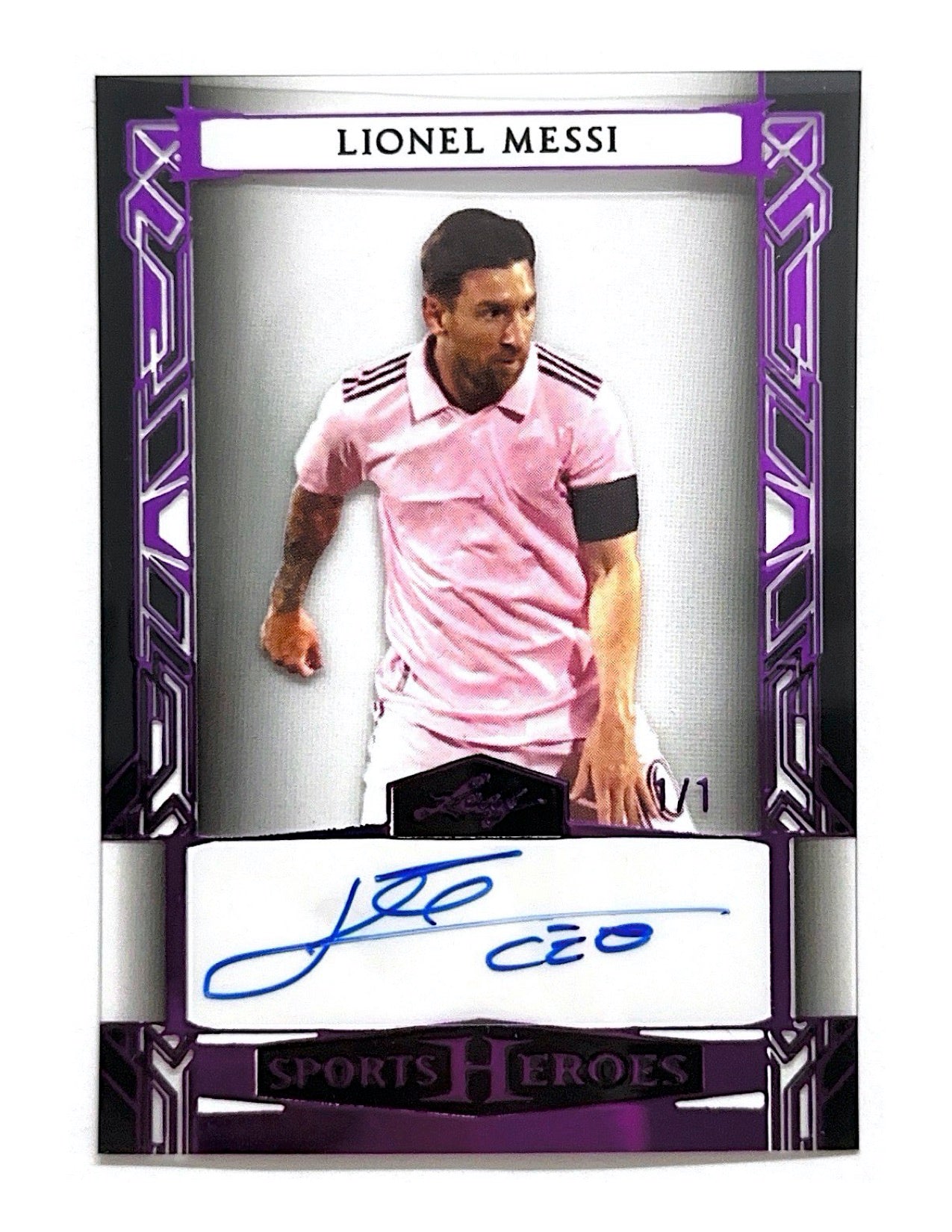 Lionel Messi 2024 Leaf Sports Heroes Autograph 1/1 #BM-LM1