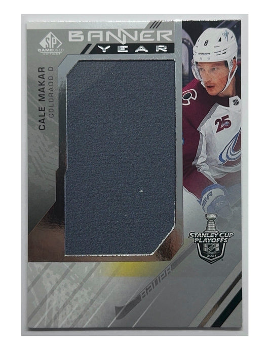 Cale Makar 2021-22 Upper Deck SP Game Used Banner Year #BYSC-MA
