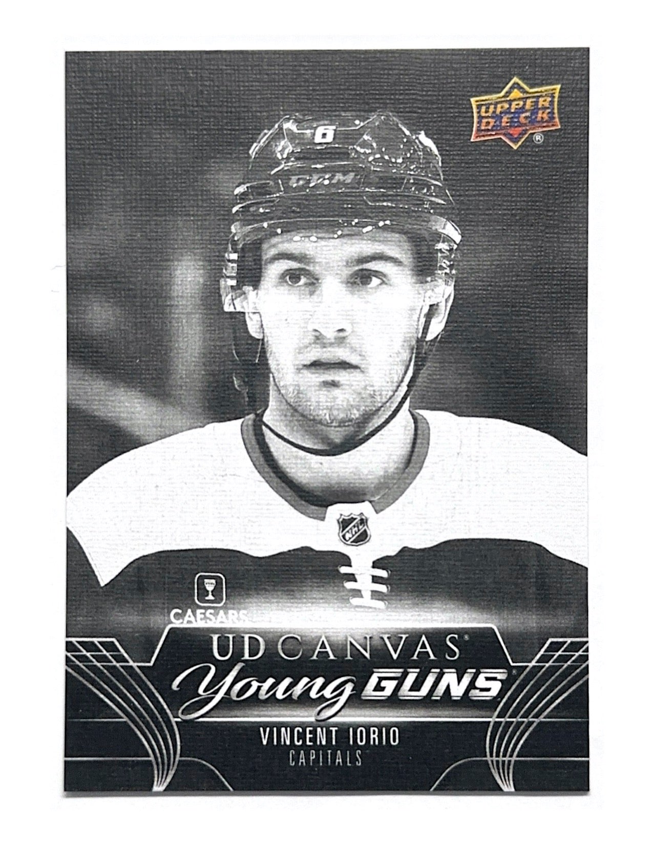 Vincent Iorio 2023-24 Upper Deck Series 1 Young Guns Canvas Black and White #C110