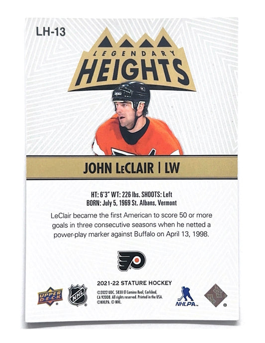 John LeClair 2021-22 Upper Deck Stature Legendary Heights #LH-13