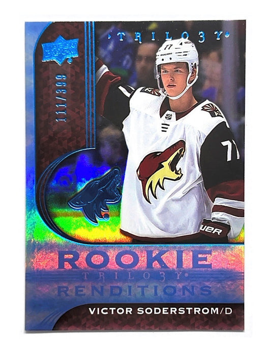 Victor Soderstrom 2020-21 Upper Deck Trilogy Rookie Renditions Blue #RR-28 - 111/399