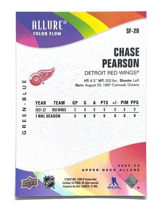 Chase Pearson 2022-23 Upper Deck Allure Color Flow Green-Blue #SF-20