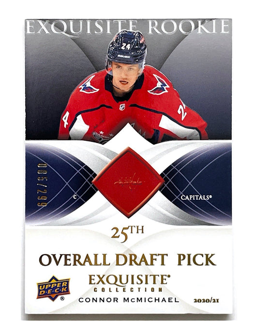 Connor McMichael 2020-21 Upper Deck Ultimate Collection Ultimate Exquisite Rookie 25th Overall Draft Pick #06R-CM - 085/299