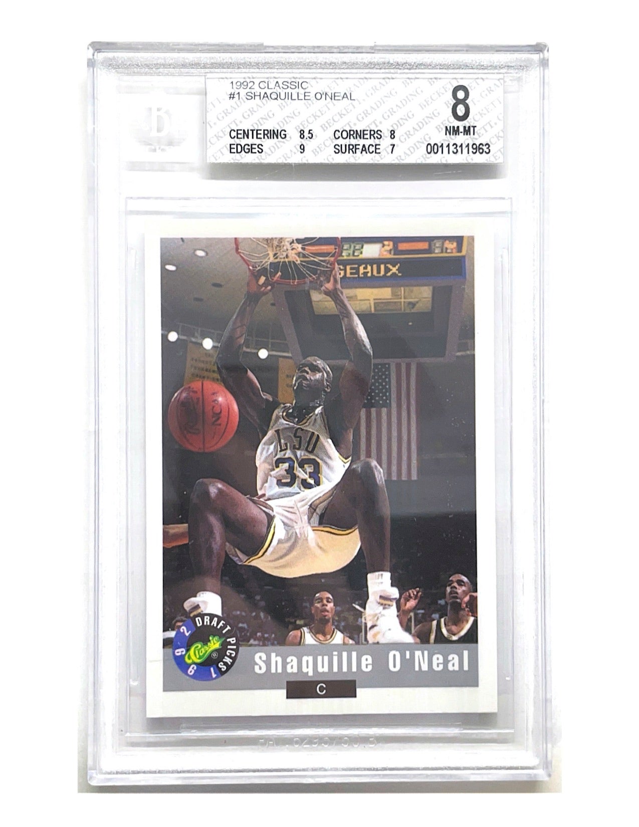 Shaquille O'Neal 1992 Classic #1 - BGS 8