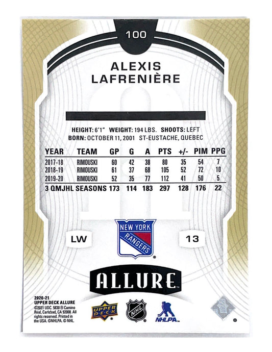 Alexis Lafreniere 2020-21 Upper Deck Allure Rookie #100