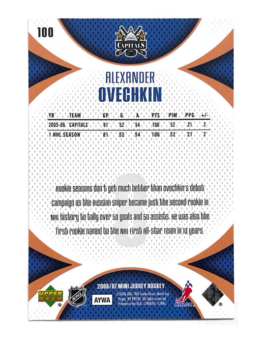 Alexander Ovechkin 2006-07 Upper Deck Mini Jersey #100
