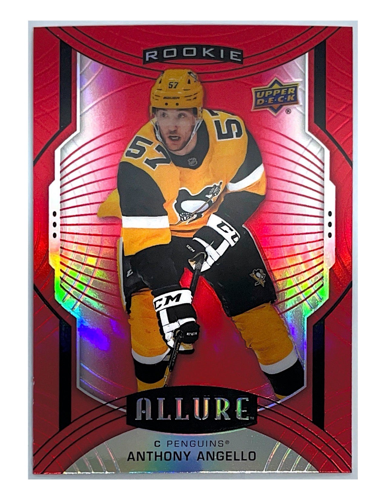 Anthony Angello 2020-21 Upper Deck Allure Rookie Red Rainbow Short Print #101