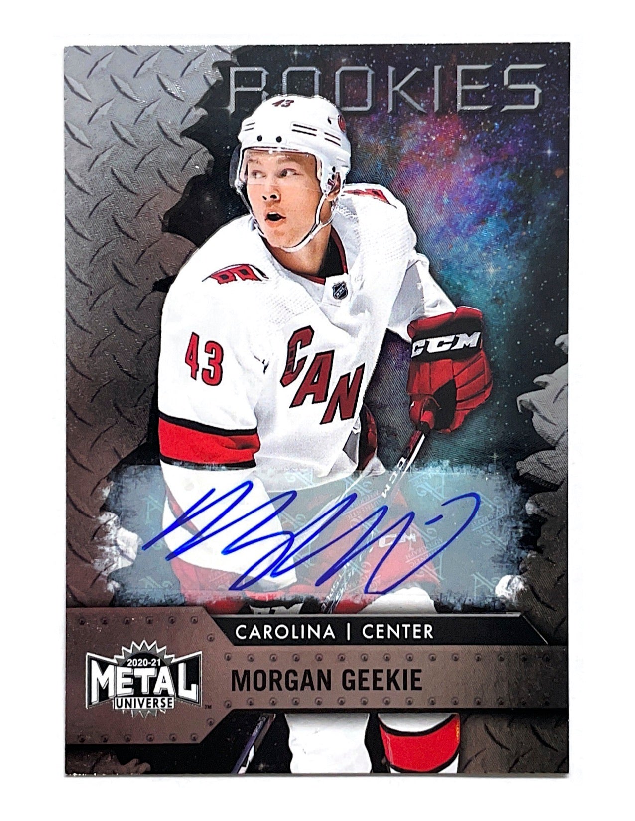 Morgan Geekie 2020-21 Upper Deck Skybox Metal Universe Rookies Autograph #109 - 151/399