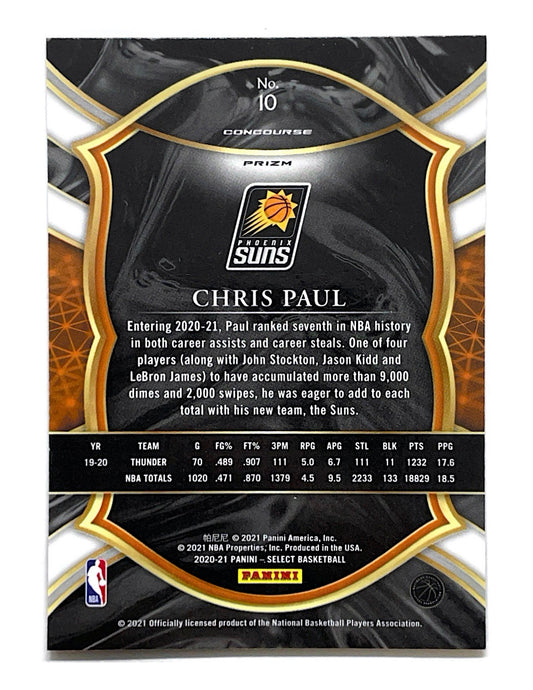Chris Paul 2020-21 Panini Select Concourse Red White Orange Shimmer #10