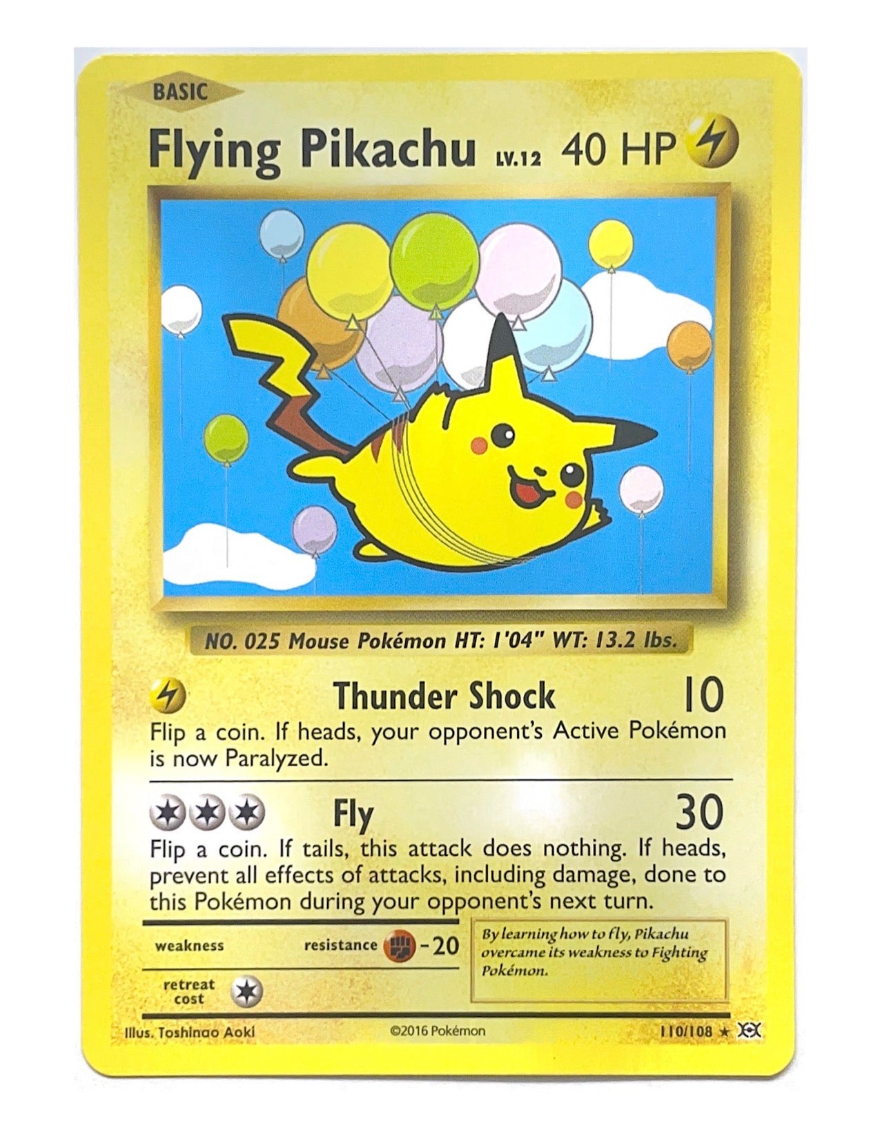 Flying Pikachu 110/108 Secret Rare - Evolutions