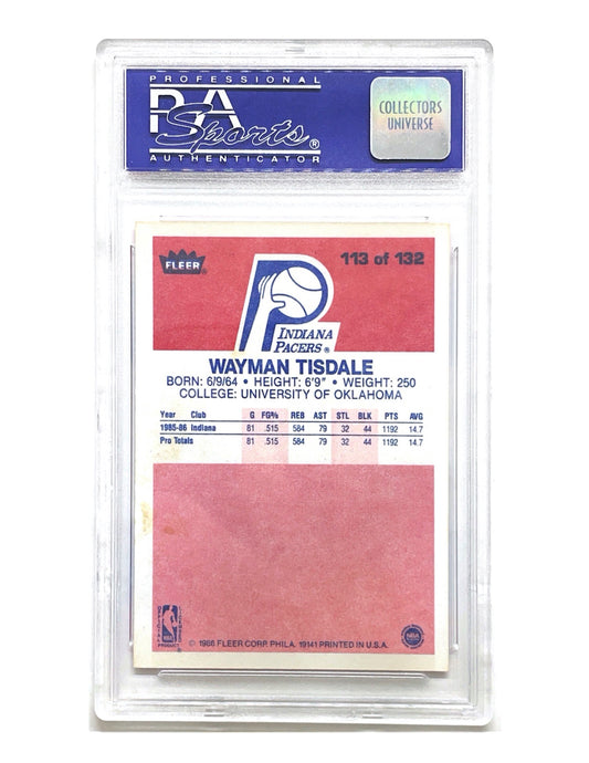 Wayman Tisdale 1986 Fleer Rookie #113 - PSA 8