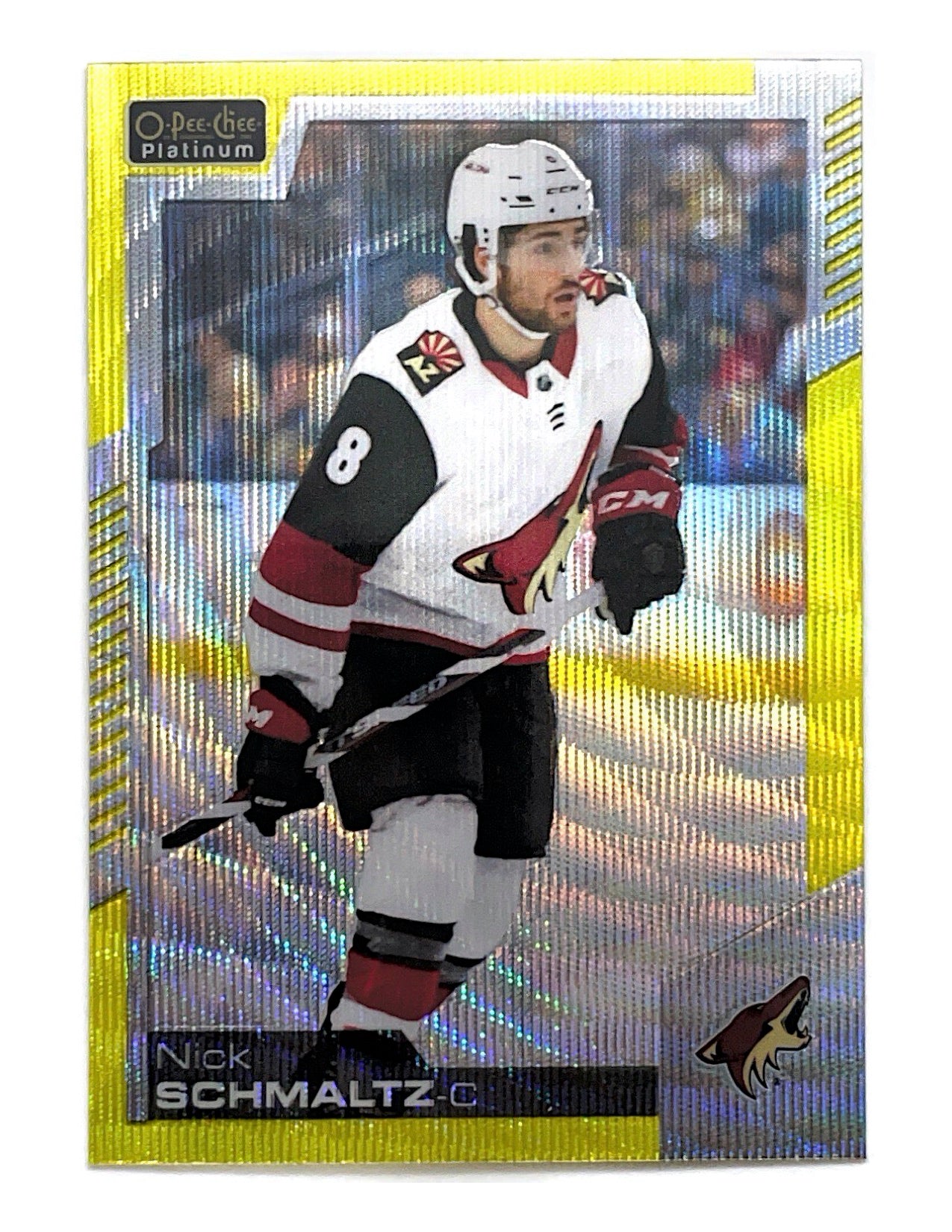 Nick Schmaltz 2020-21 O-Pee- Chee Platinum Neon Yellow Surge #115