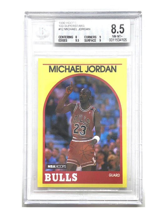 Michael Jordan 1990 Hoops 100 Superstars #12 - BGS 8.5