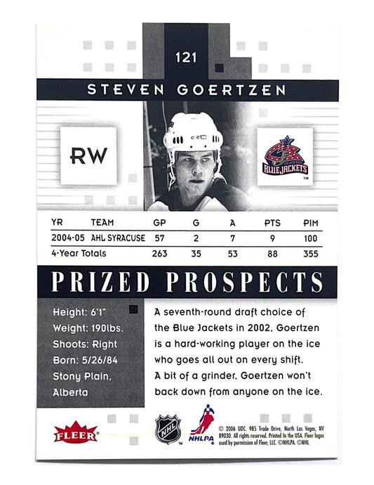 Steven Goertzen 2005-06 Upper Deck Fleer Prized Prospects #121 - 07/10