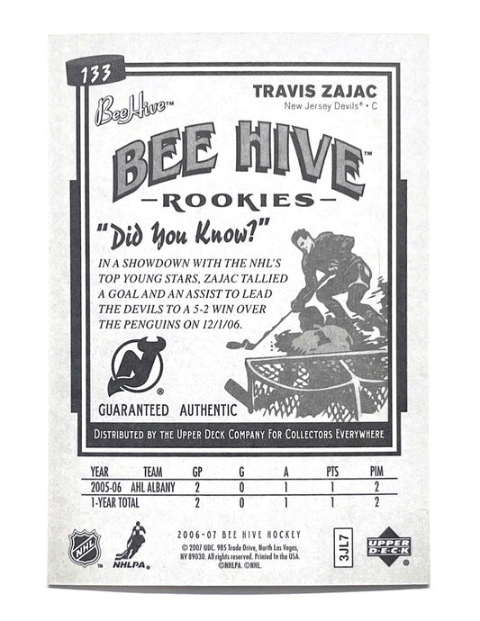 Travis Zajac 2006-07 Upper Deck Bee Hive Rookies #133