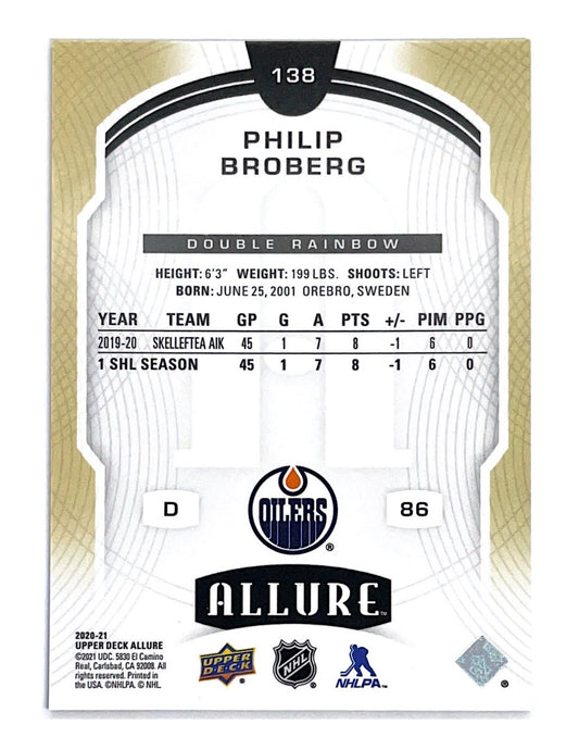 Philip Broberg 2020-21 Upper Deck Allure Rookie Double Rainbow #138