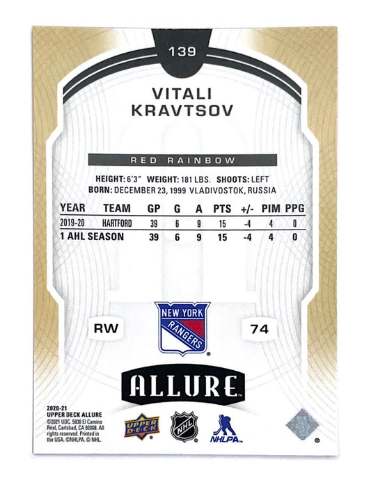 Vitali Kravtsov 2020-21 Upper Deck Allure Rookie Red Rainbow Short Print #139