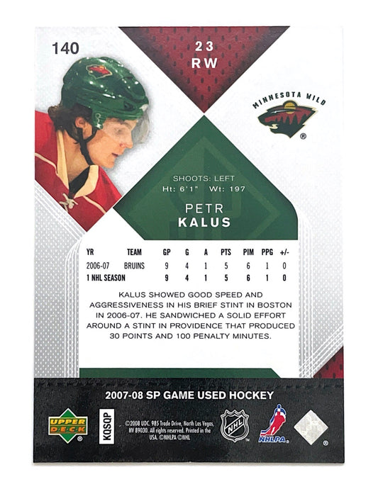 Petr Kalus 2007-08 Upper Deck SP Game Used Authentic Rookies #140 - 583/999