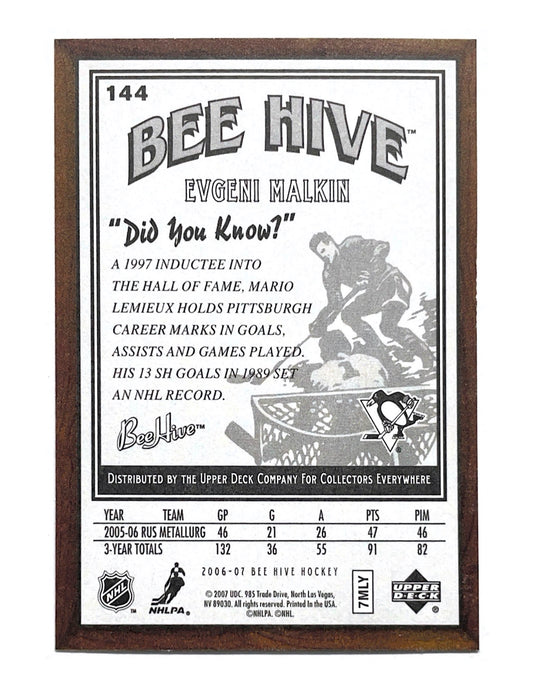 Evgeni Malkin 2006-07 Upper Deck Bee Hive Wood #144