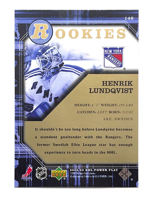 Henrik Lundqvist 2005-06 Upper Deck Power Play Rookies #148