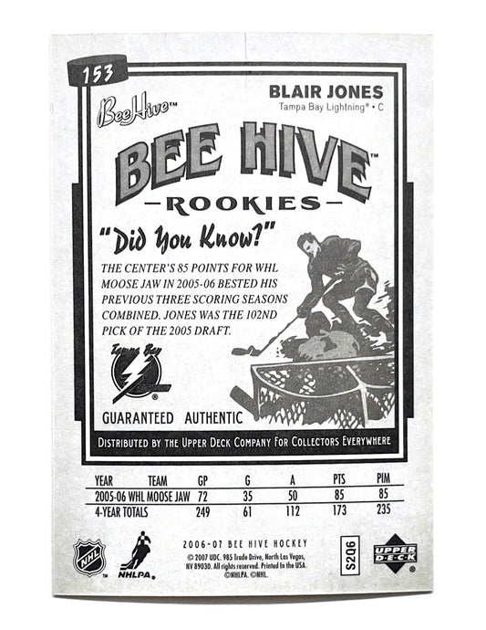 Blair Jones 2006-07 Upper Deck Bee Hive Rookies #153 - 060/100