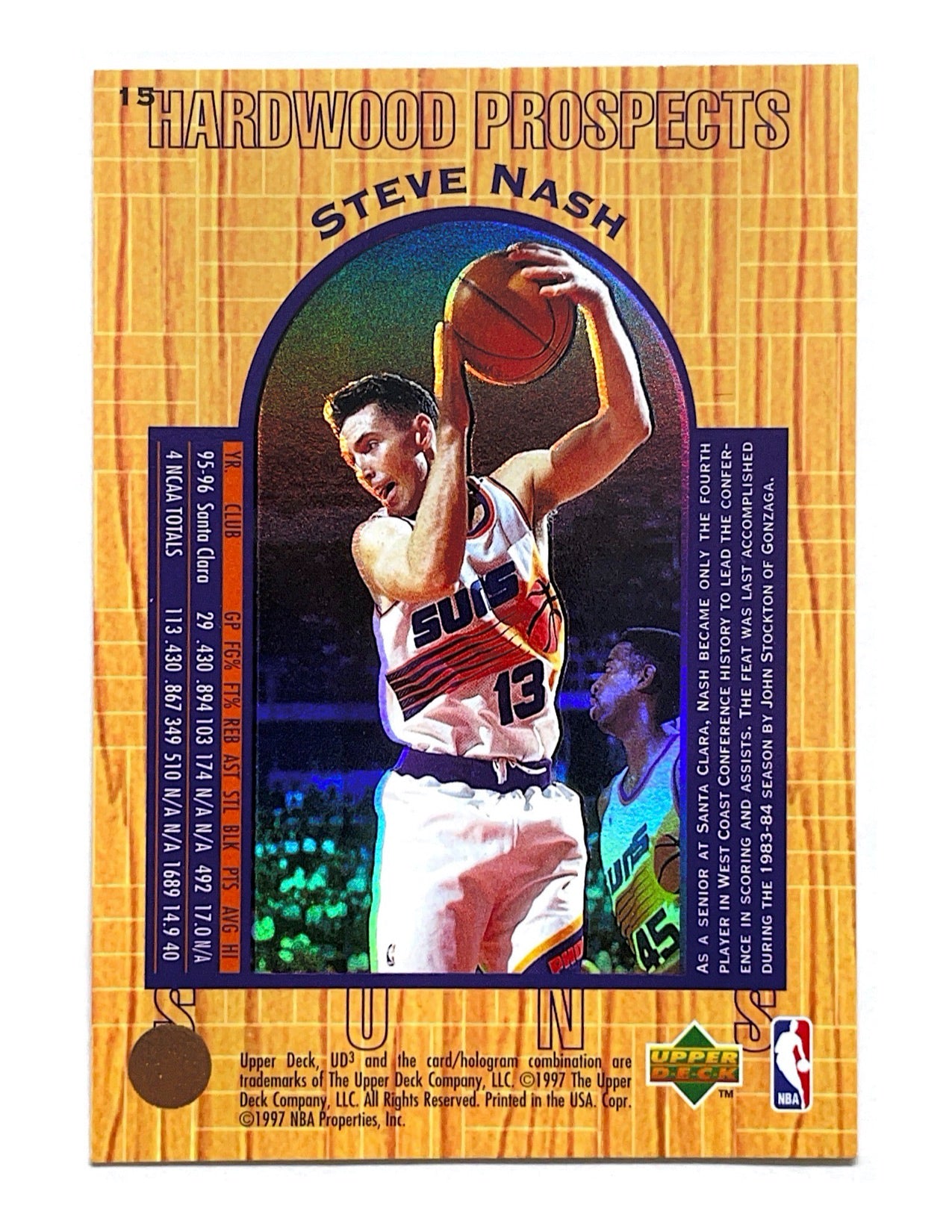 Steve Nash 1997-98 Upper Deck UD3 Hardwood Prospects #15
