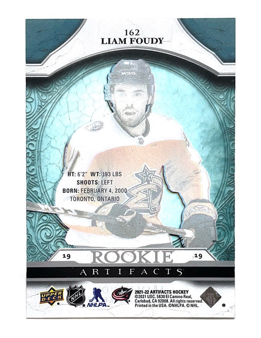 Liam Foudy 2021-22 Upper Deck Artifacts Clear Cut Rookie #162