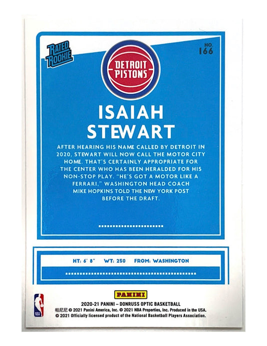 Isaiah Stewart 2020-21 Panini Donruss Optic Rated Rookie #166