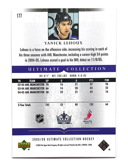 Yanick Lehoux 2005-06 Upper Deck Ultimate Collection Ultimate Rookie #177 - 203/599