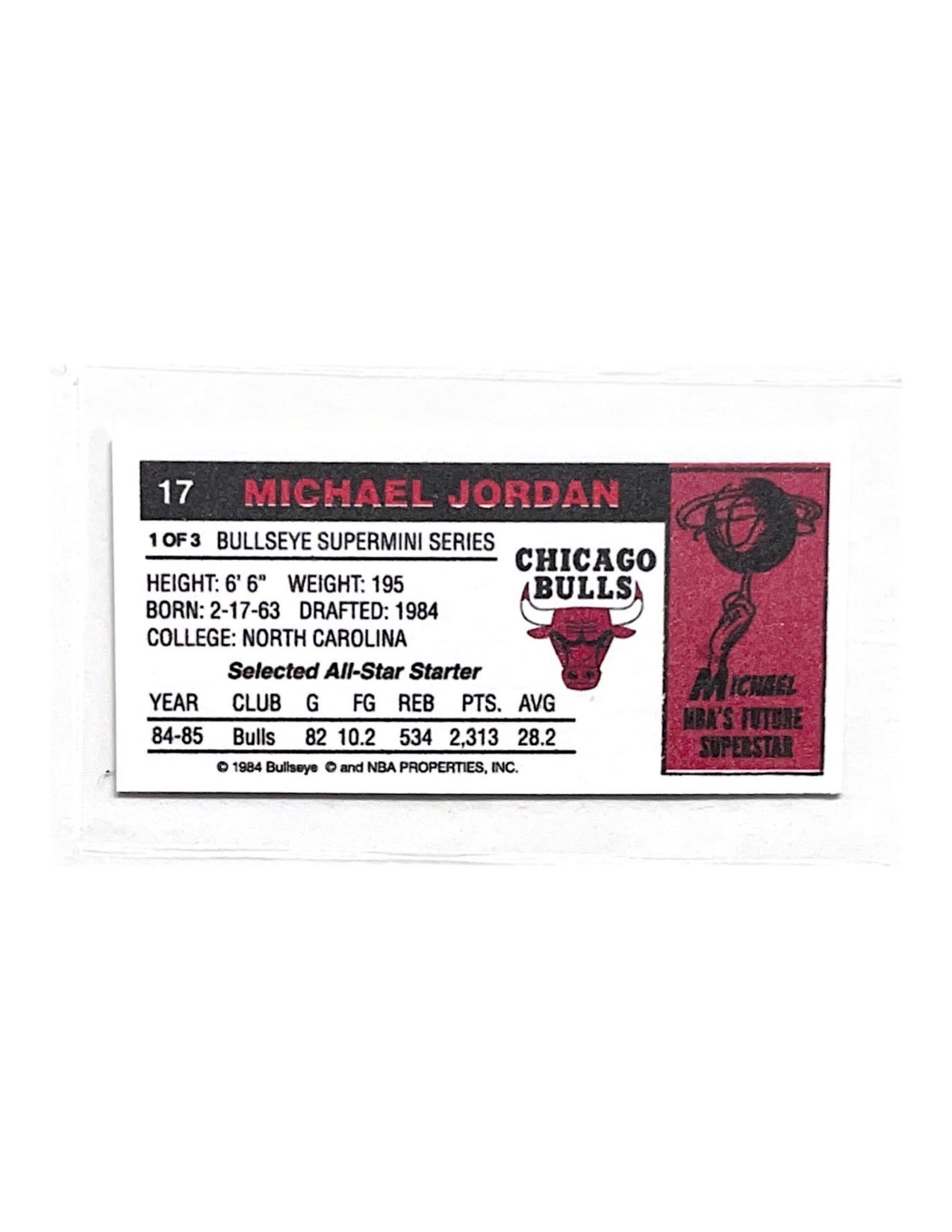 Michael Jordan 1984-85 Bullseye Supermini #17