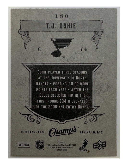 T.J. Oshie 2008-09 Upper Deck Champ's Rookie #180