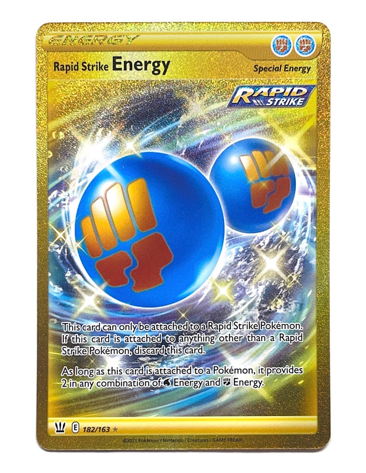 Rapid Strike Energy 182/163 Gold Secret Rare - Battle Styles