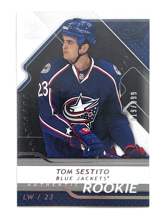 Tom Sestito 2008-09 Upper Deck SP Game Used Authentic Rookie #189 - 019/999