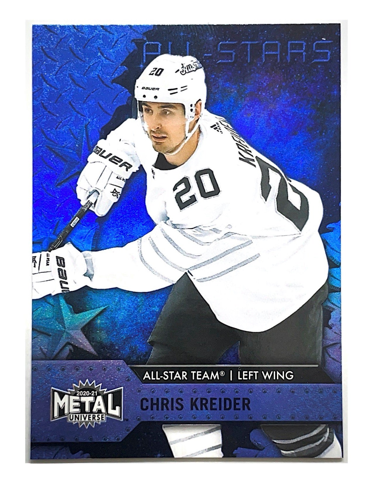 Chris Kreider 2020-21 Upper Deck Skybox Metal Universe All-Stars Blue #196