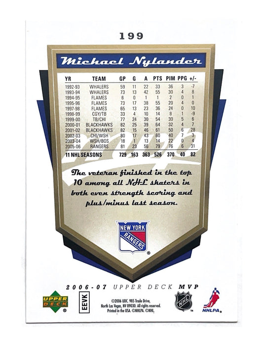 Michael Nylander 2006-07 Upper Deck MVP Gold Scripts #199 - 043/100