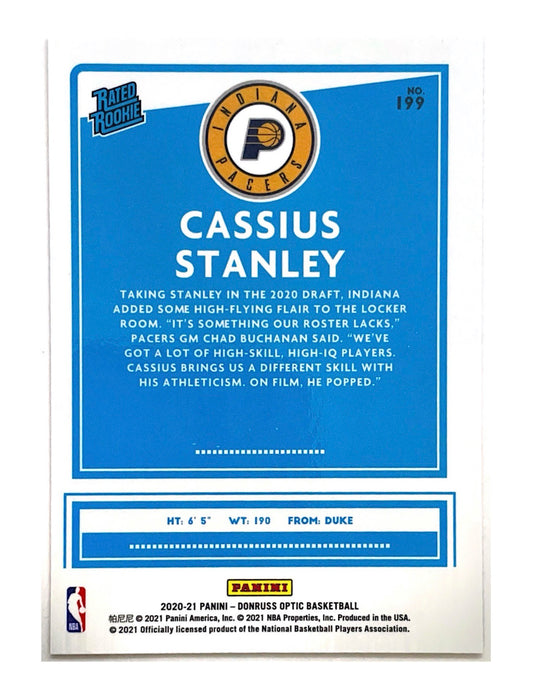 Cassius Stanley 2020-21 Panini Donruss Optic Rated Rookie #199