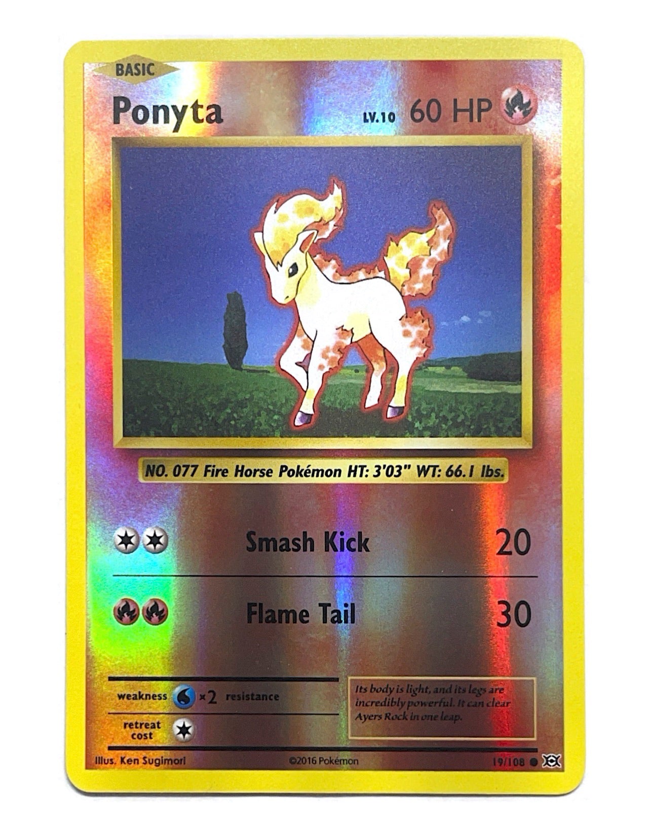 Ponyta 19/108 Reverse Holo Common - Evolutions