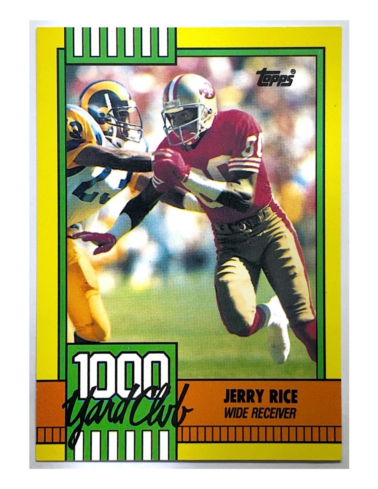 Jerry Rice 1990 Topps 1000 Yard Club #1