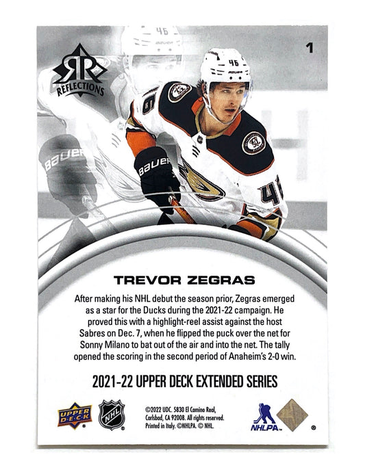 Trevor Zegras 2021-22 Upper Deck Extended Series Reflections #1